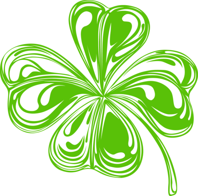 Clover Ireland Shamrock Patricks Four-Leaf Saint Divider Clipart