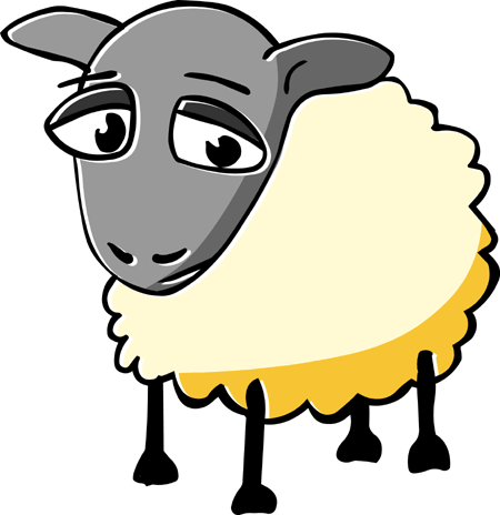 Sheep Lamb Black And White Images Clipart