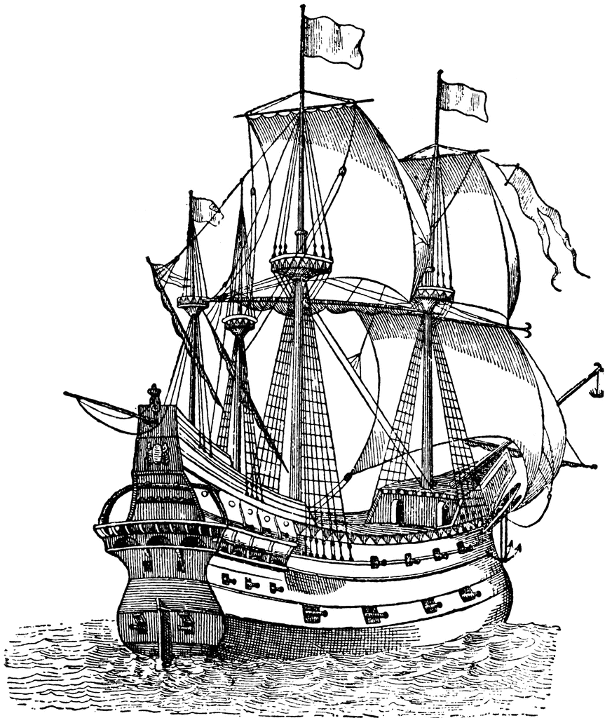Old Spanish Ship Free Download Clipart