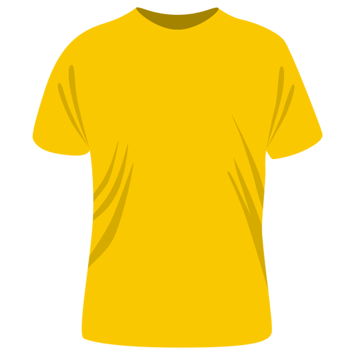 Yellow T-Shirt Template Design Clipart