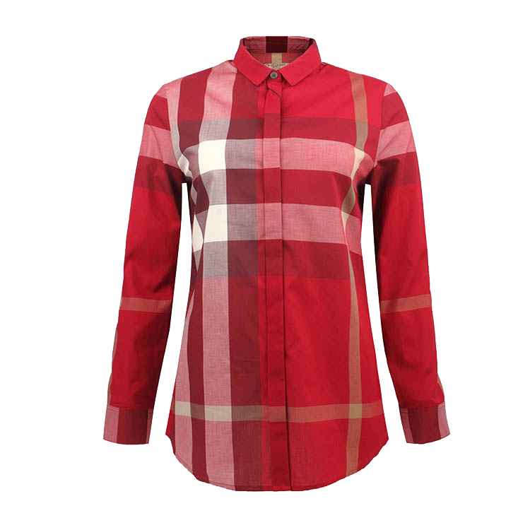 Burberry Plaid Shirt Front T-Shirt Ms. Tartan Clipart