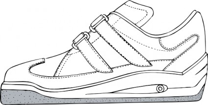 Gym Shoe Vector In Open Office Drawing Clipart