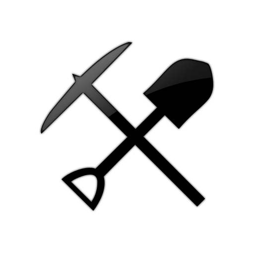 Shovel Gardening Tool Pickaxe Axe Logo Clipart