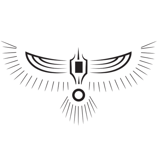 Eagle Totem Silhouette Symbol Clipart