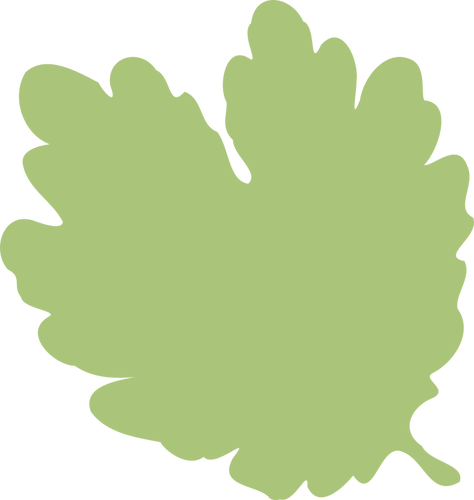 Illustration Of Pale Green Leaf Silhouette Clipart