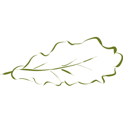 Oak Leaf Silhouette Hand Drawing Clipart