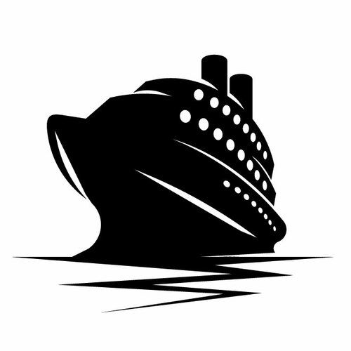 Cruise Ship Silhouette Clipart