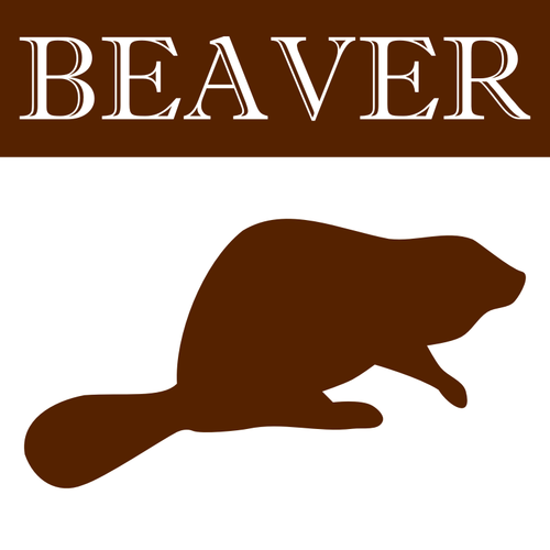 Of Brown Beaver Silhouette Icon Clipart