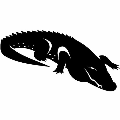 Crocodile Silhouette Clipart