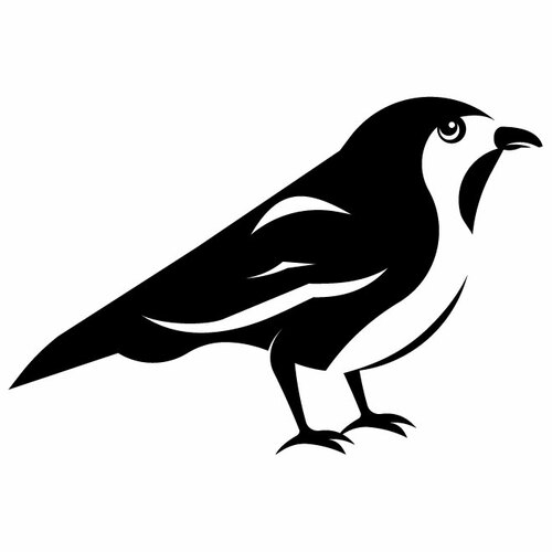 Silhouette Of A Sparrow Clipart