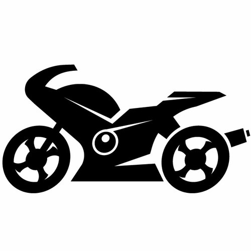 Motorcycle Silhouette Cut File Clipart