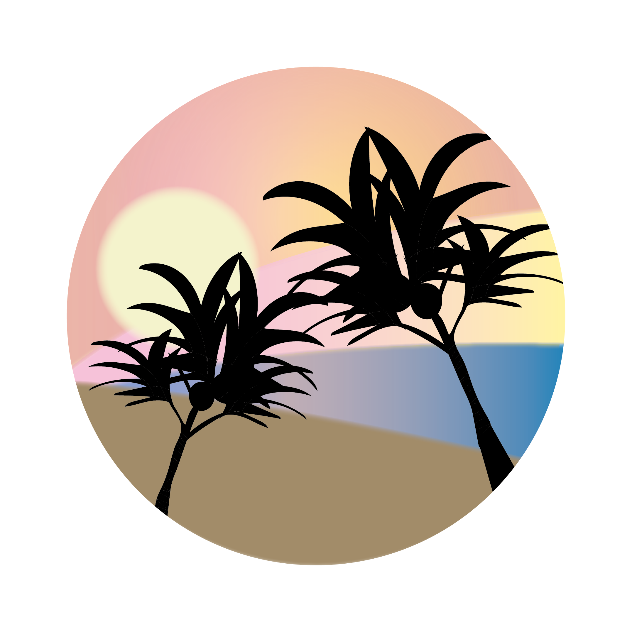 Sunset Silhouette Hawaiian Free PNG HQ Clipart