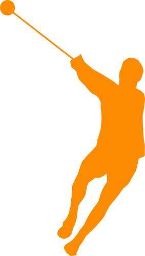 Silhouette Of Hammer Thrower Clipart