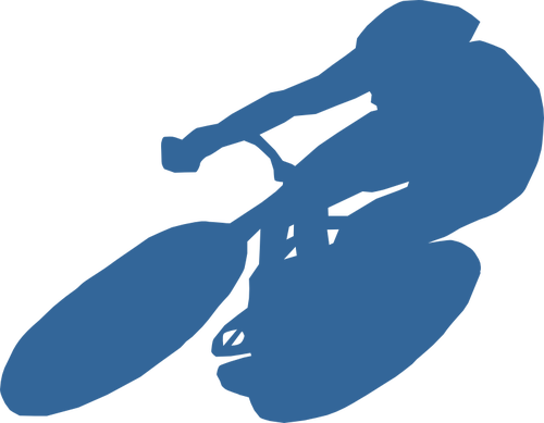 Silhouette Of Cyclist Clipart