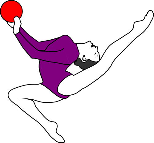 Rhythmic Gymnast Silhouette Clipart