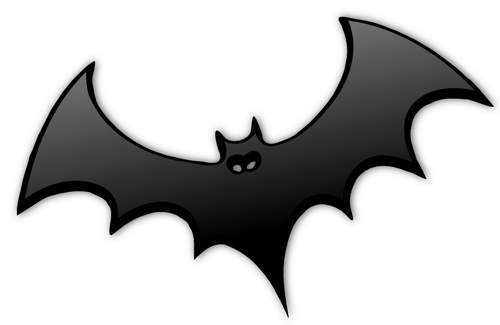 Gray Bat Silhouette Clipart