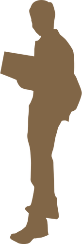 Silhouette Of Student Clipart