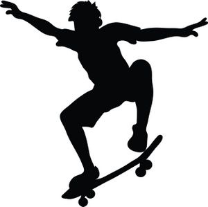 Skateboard Image Skateboarder Riding A Skateboard And Clipart