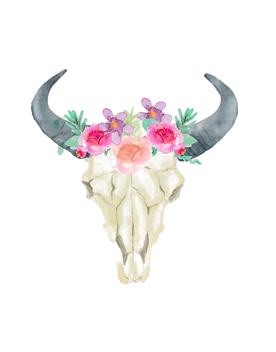 Sheep Skull Wedding Horn Printing Invitation Bull Clipart