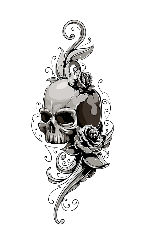 Tattoo Skull Halloween Illustration Human Symbolism Clipart