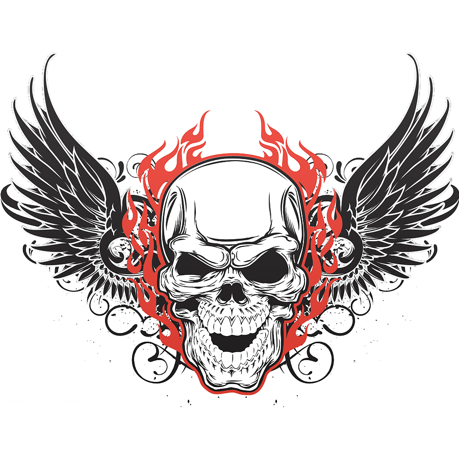 Tattoo Art Skull Flying Human Symbolism Skulls Clipart