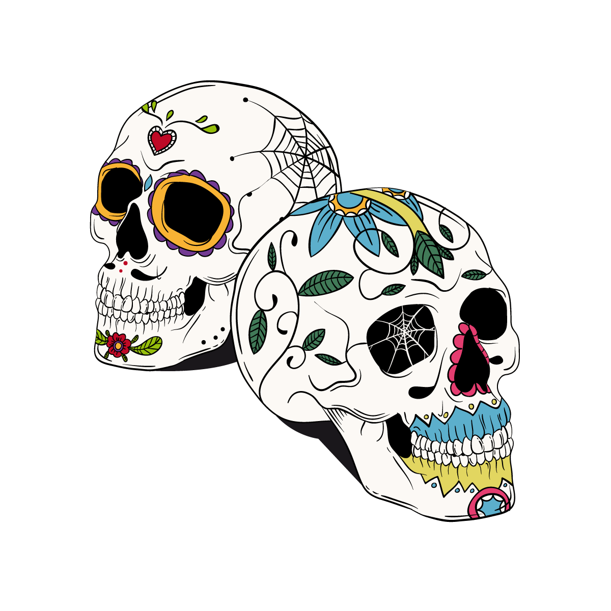 Tattoo Skull La Calavera Catrina Vector Human Clipart