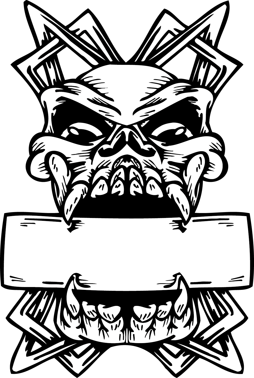 Graffiti Skull Free Frame Clipart