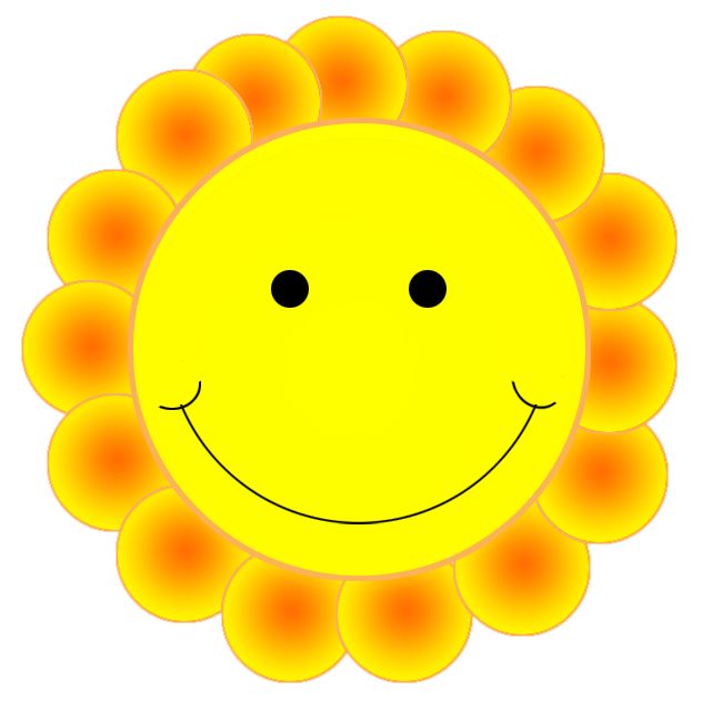 Smiley Face Emotions Cute Flower Smiley Simple Clipart