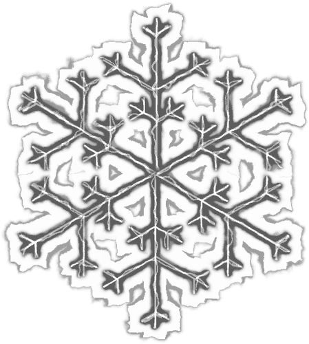 Of Grayscale Snowflake Clipart