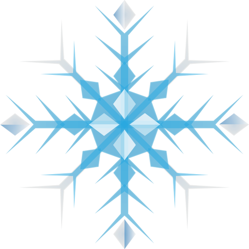 Simple Geometric Snowflake Clipart