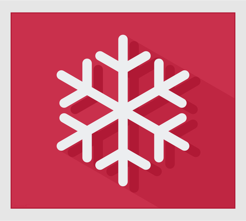 Of Modern Snowflake On Pink Background Clipart