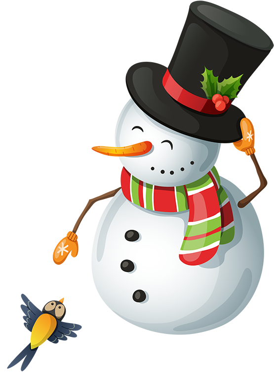 Snowman Claus Day Santa Year Christmas Clipart