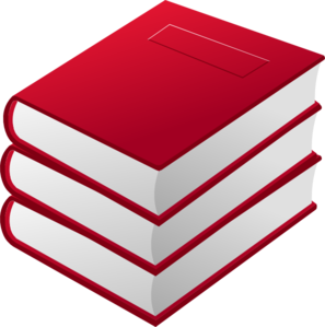 Stack Of Books Black And White Red Clipart