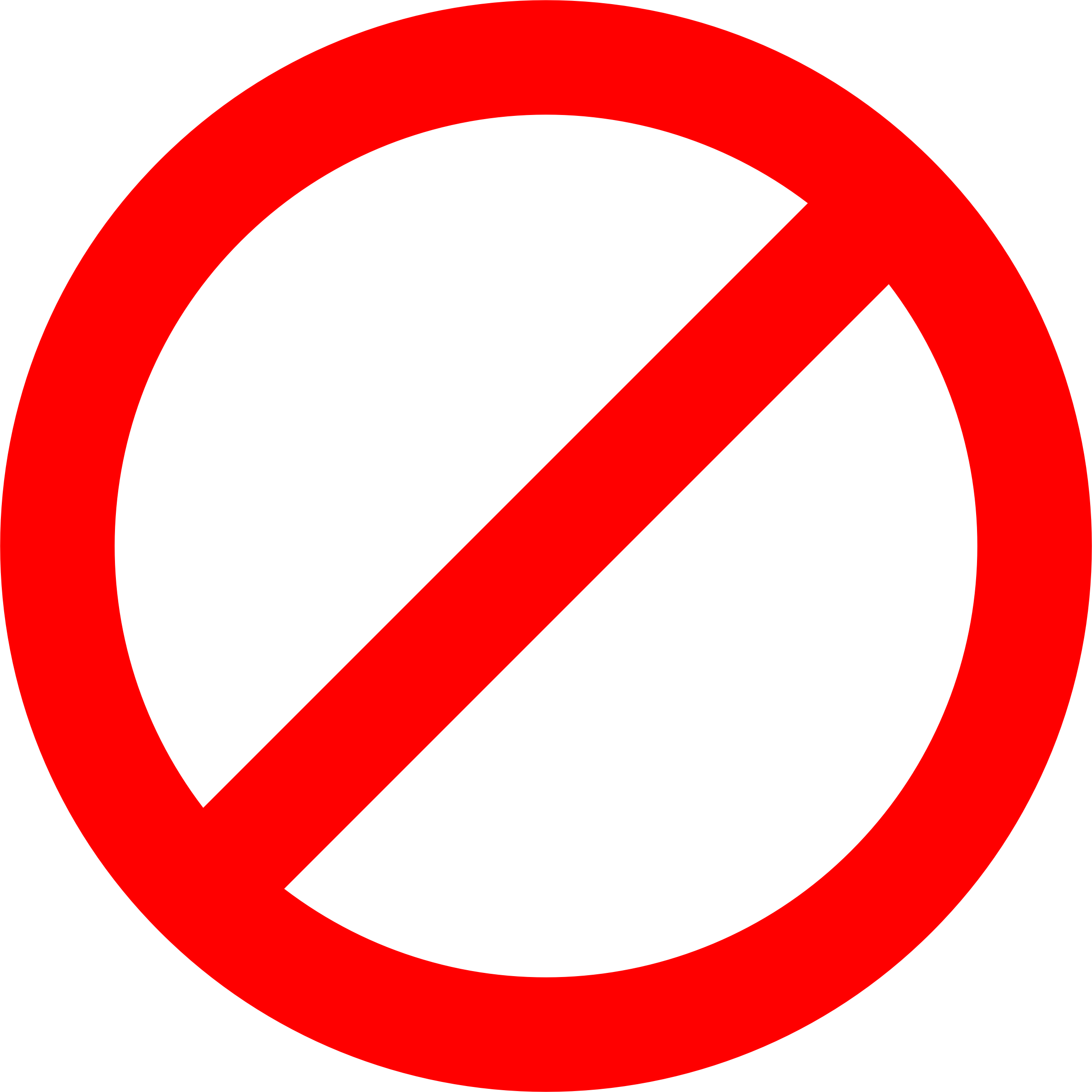 No Symbol Stop Sign Warning Block Red Clipart