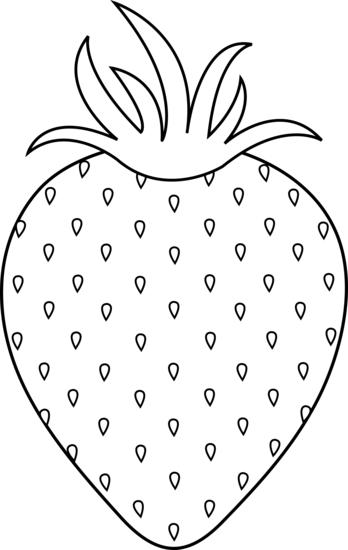 Strawberry Black And White 3 Nice Clipart