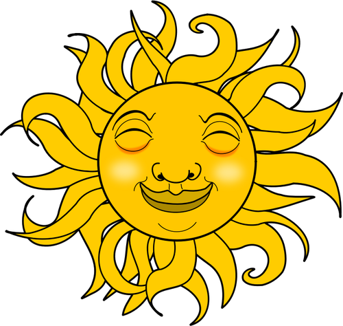 Summer Smiling Sun Clipart