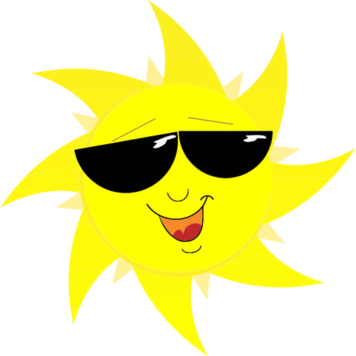 Smiling Sun With Sunglasses Clipart