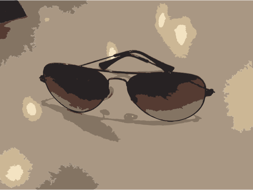 Sunglasses On Table Clipart
