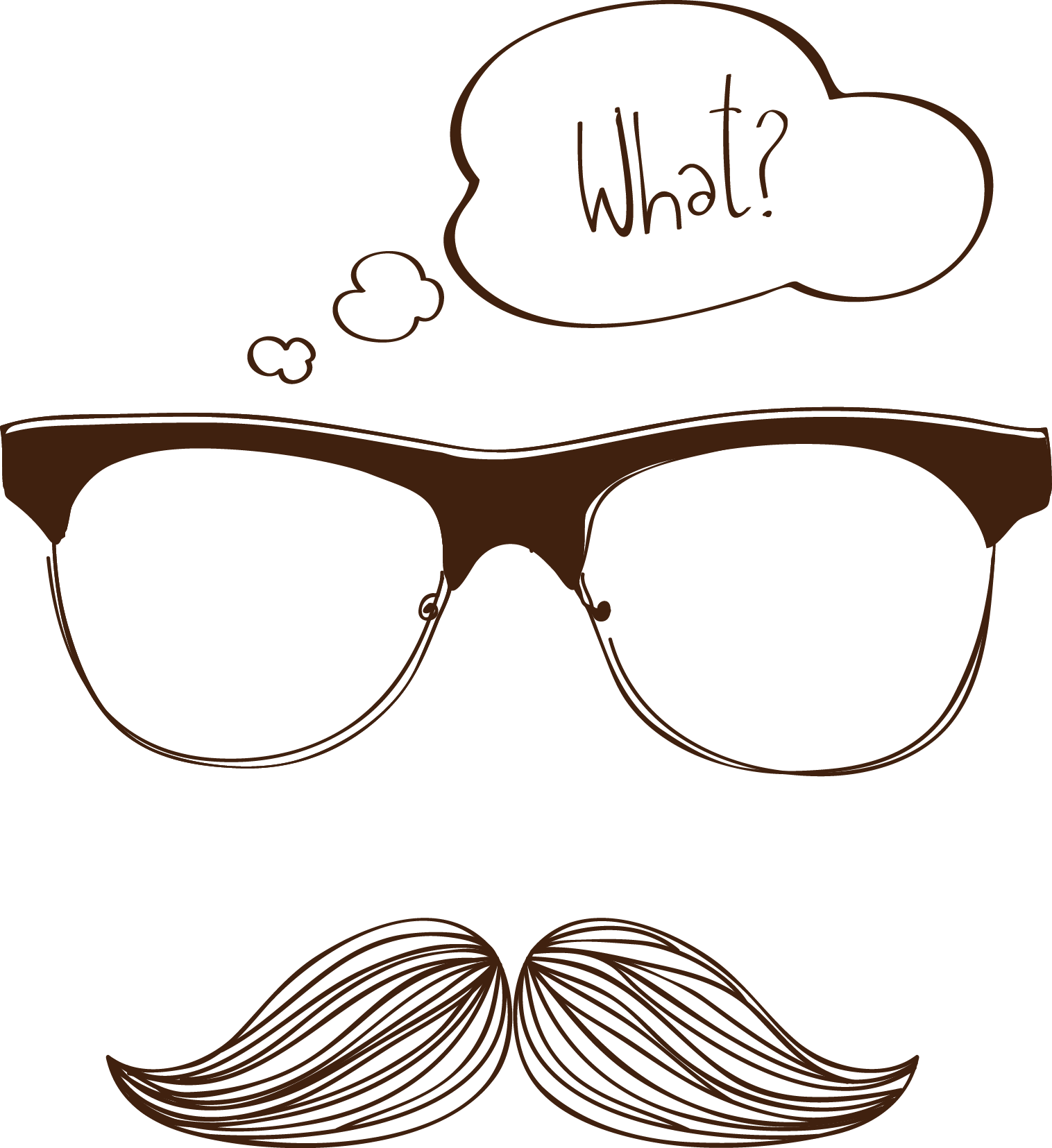Beard Vector Moustache Drawing Glasses PNG Image High Quality Clipart