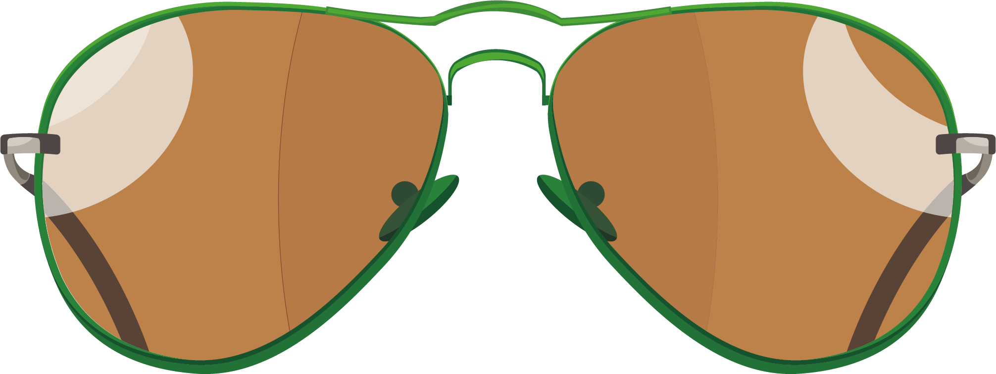 Vector Brown Goggles Sunglasses PNG Image High Quality Clipart