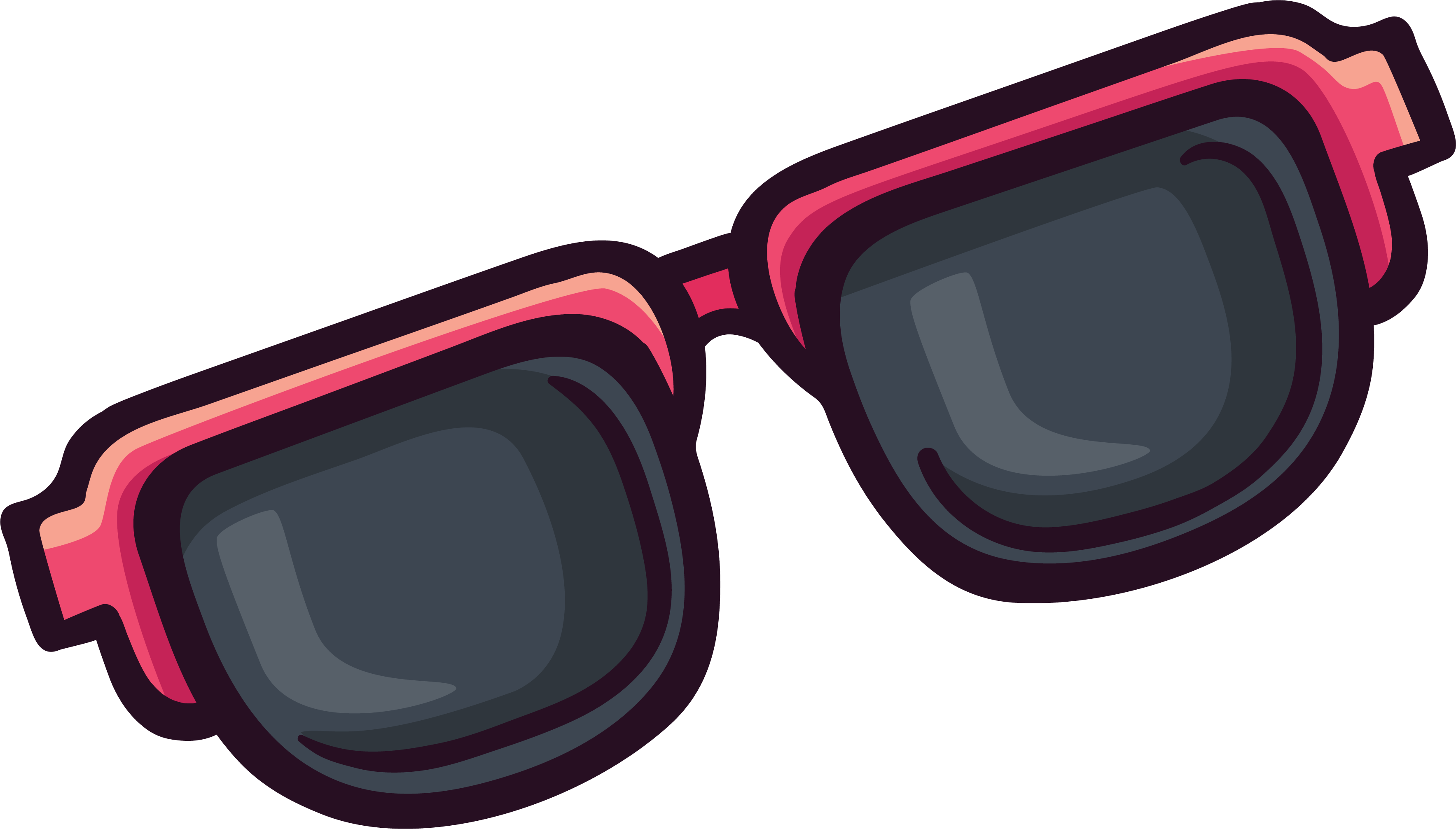 Cute Sticker Goggles Sunglasses Cartoon Free PNG HQ Clipart