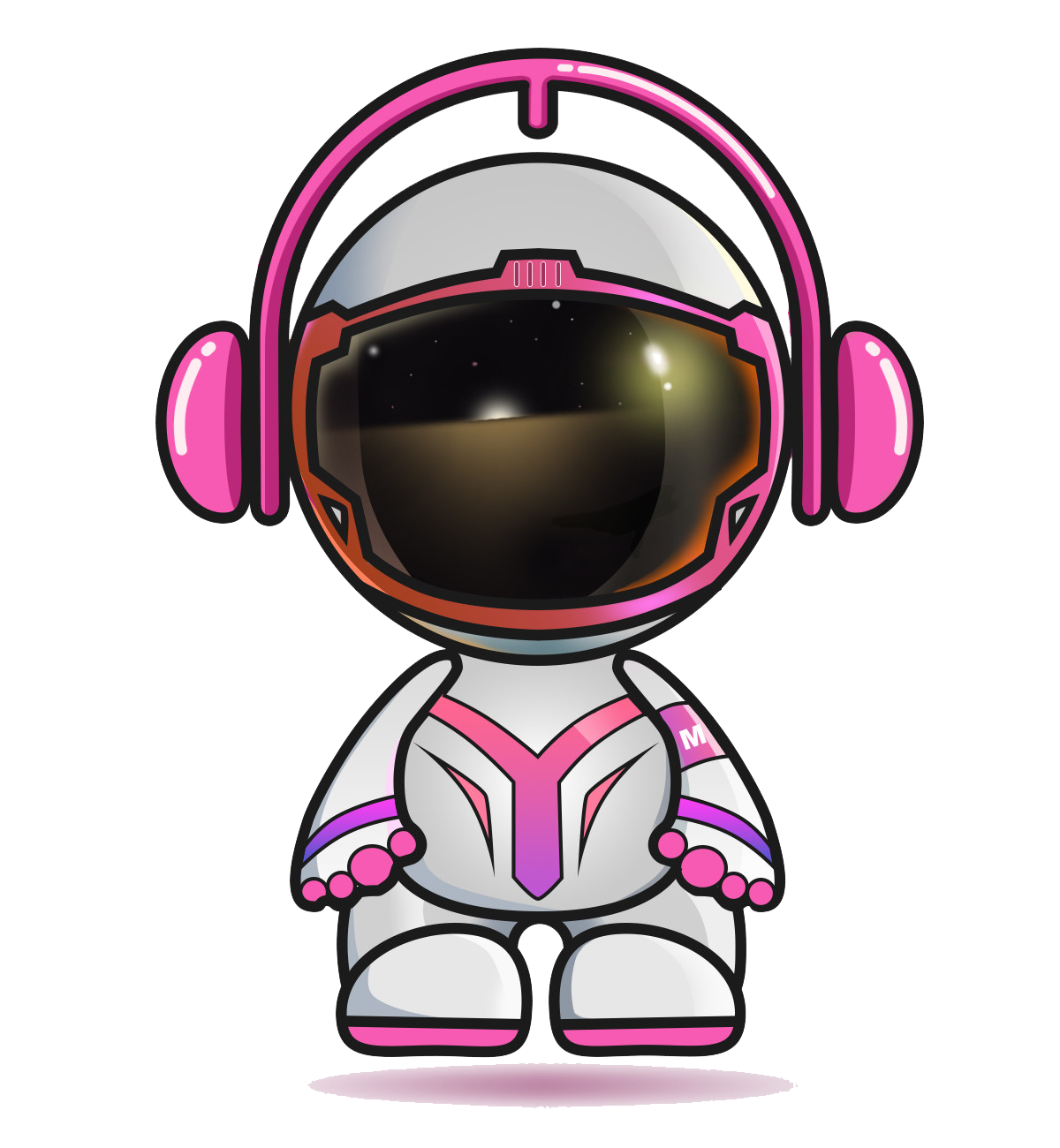 Headset Outer Helmet Headphones Space Villain In Clipart