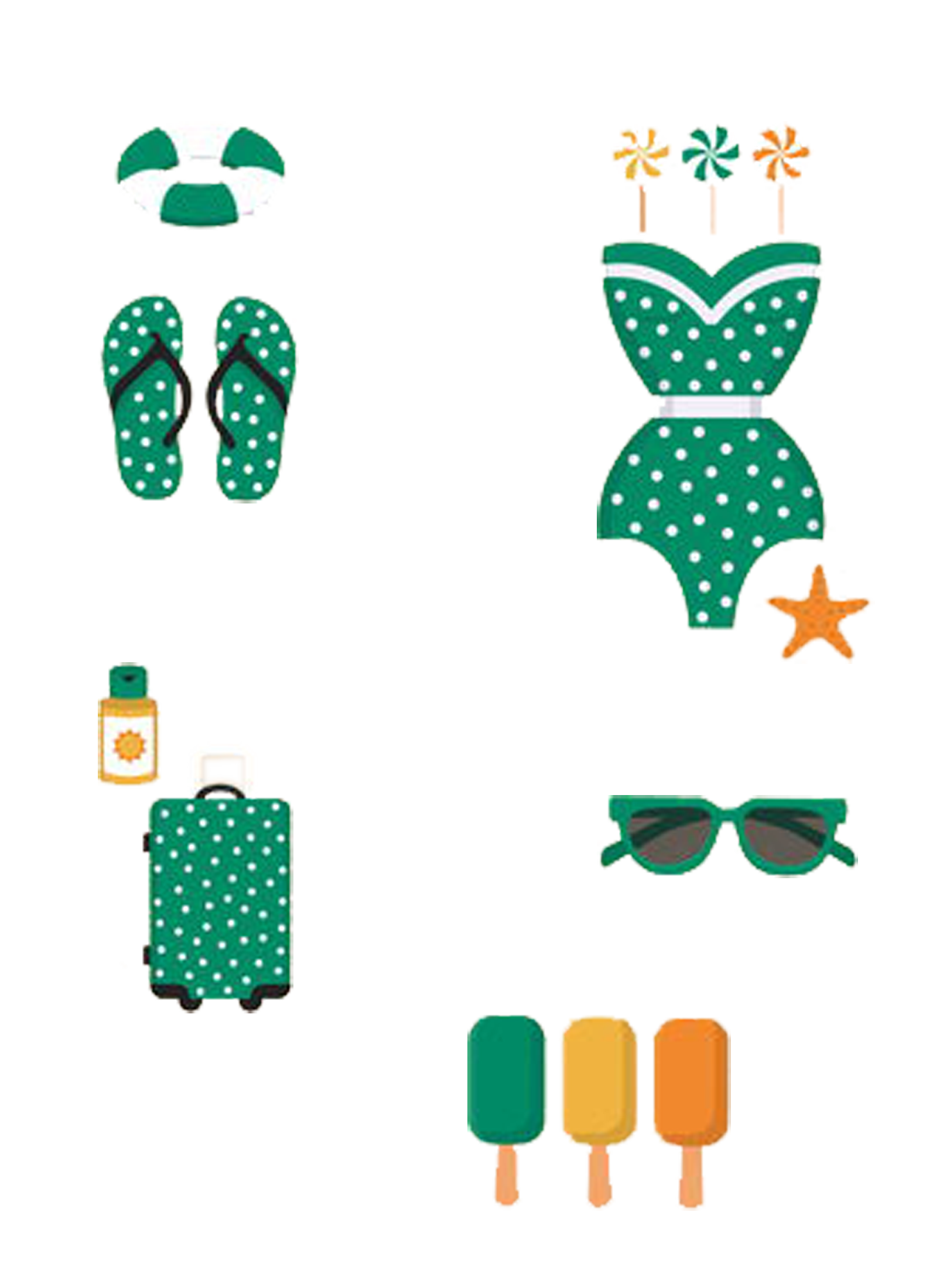 Sunglasses Flip-Flops Swimsuit Slipper To The Sandals Clipart