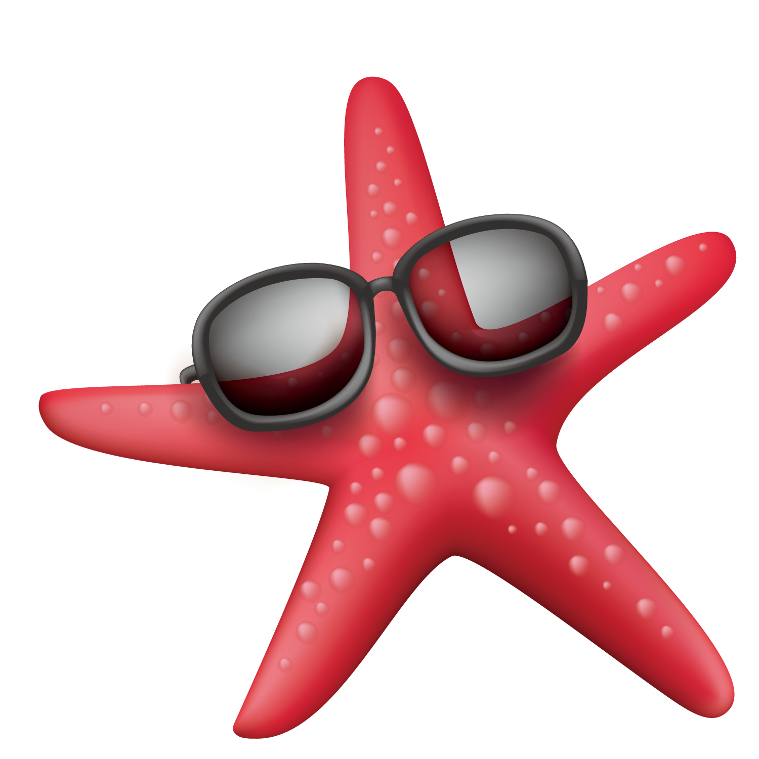 Wearing Sunglasses Sea Starfish PNG File HD Clipart