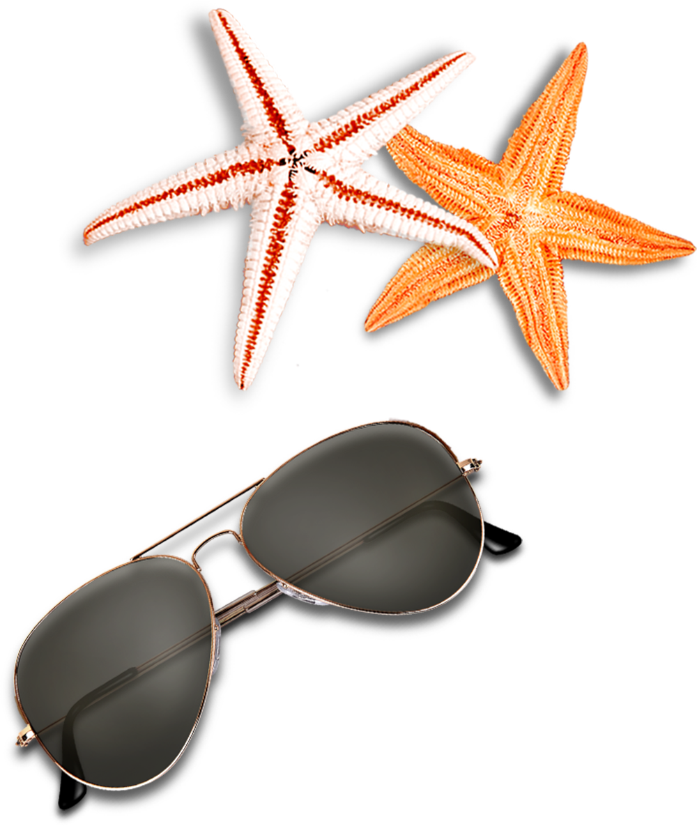 Beach Elements Sunglasses Starfish Free Clipart HD Clipart