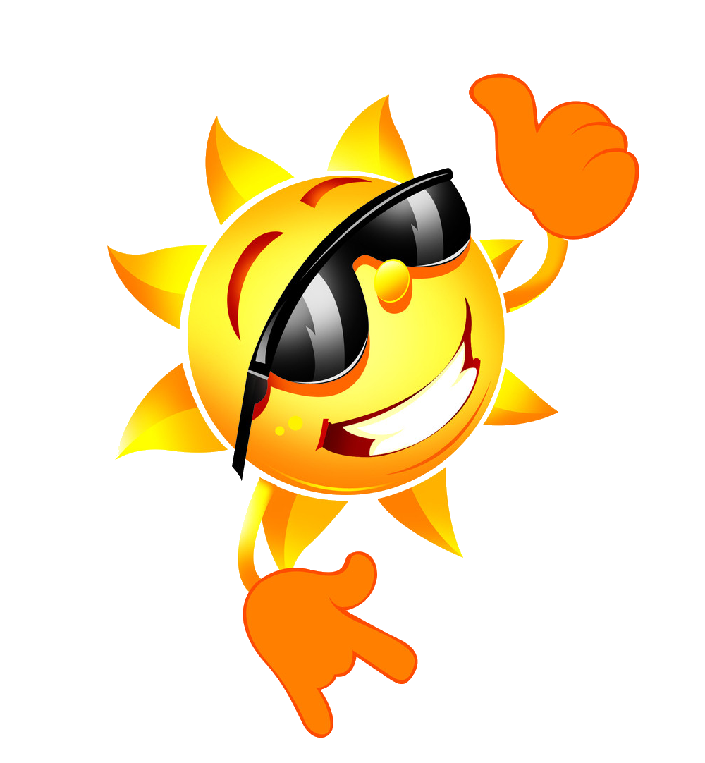 With Sun Sunglasses Cartoon Free Transparent Image HD Clipart