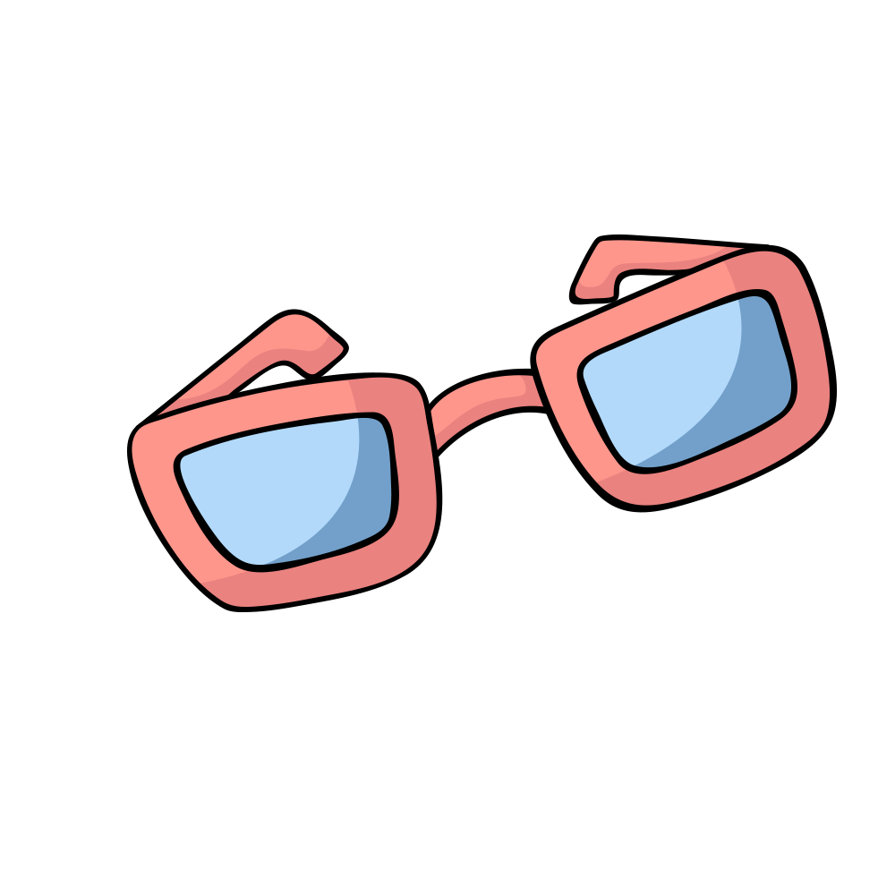 Fashion Designer Sunglasses Cartoon Free HQ Image Clipart