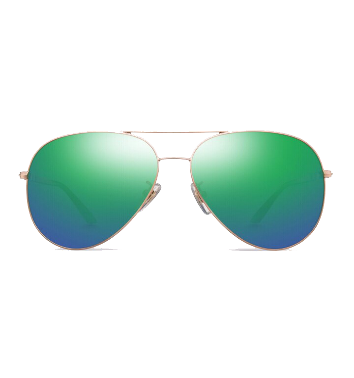 Blue Polarized Sunglasses Blue-Green Green Aviator Clipart