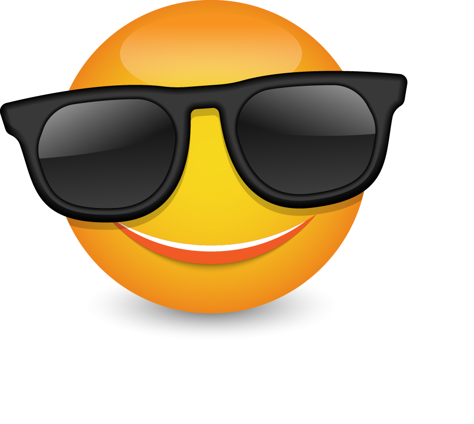 Emoticon Emoticons Sunglasses Smiley Vector Cool Clipart