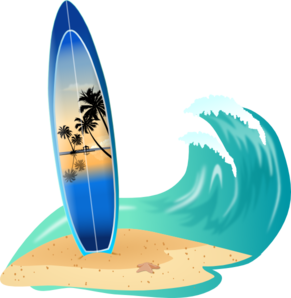 Wave With Surfboard Png Images Clipart